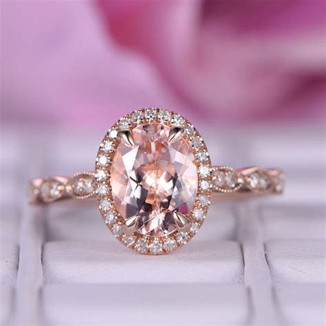 Oval Morganite Ring - Etsy