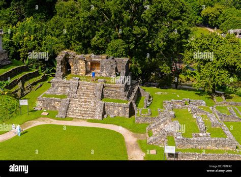 Aerial Panorama Of Palenque Archaeological Site A Pre Columbian Maya