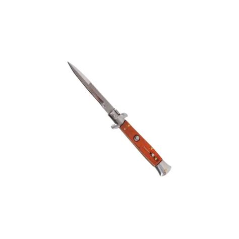 Couteau Cran D Arret Type Stiletto Sicilien Acier Et Bois Eur