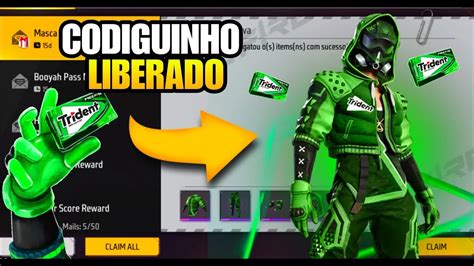 CODIGUIN FF últimos códigos Free Fire grátis a skin Trident Free