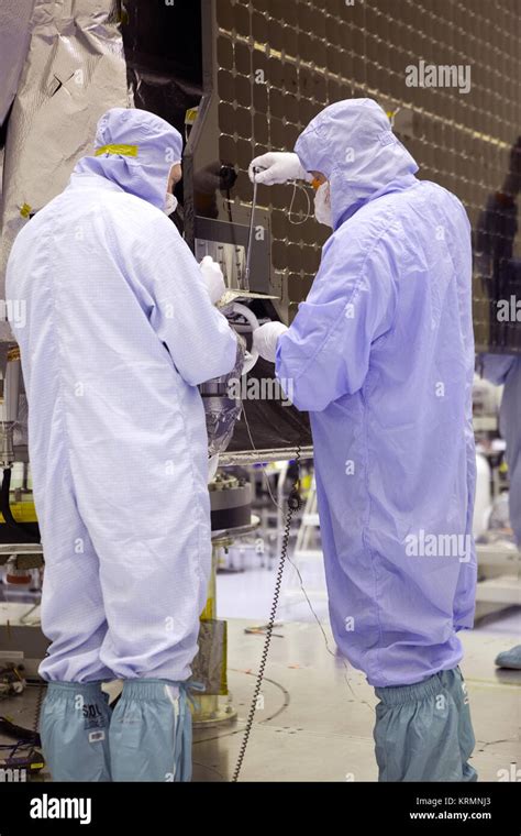 Solar Array Y Panel Being Installed Onto The OSIRIS REx Spacecraft At