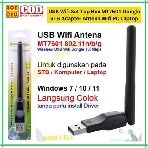 Jual USB Wifi Set Top Box MT7601 Dongle STB Adapter Antena Wifi PC ...