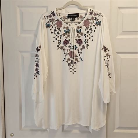 Colleen Lopez Tops Colleen Lopez Embroidered Top Poshmark