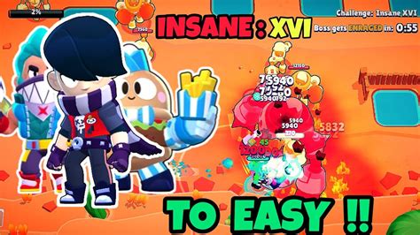 Defeating INSANE XVI Boss Brawl Stars Boss Insane 16 Boss Fight