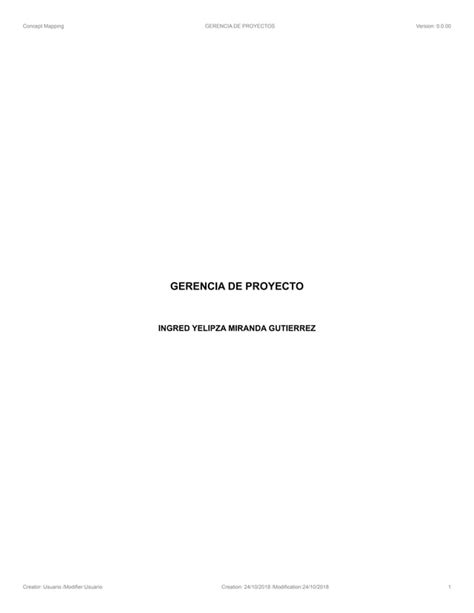 Gerencia De Proyectos Ciclo Pdf