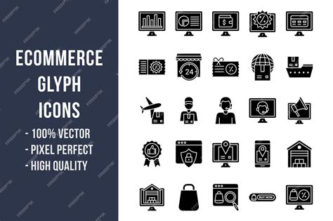 Premium Vector Ecommerce Glyph Icons