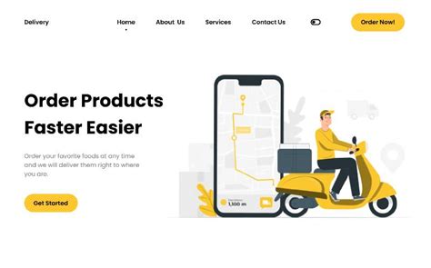 Delivery Website Free Figma Website Template Ui4free