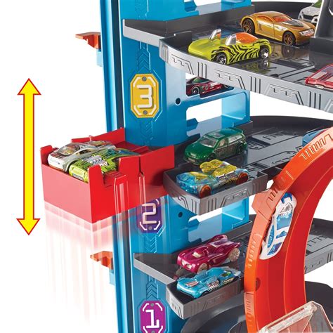 Hot Wheels Ultimate Garage Tower Shark Loop Racetrack Vehicles Set Garage Tower Ultimate