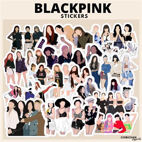 [𝐊𝐩𝐨𝐩 𝐒𝐭𝐢𝐜𝐤𝐞𝐫𝐬] Blackpink Waterproof Stickers Shopee Philippines