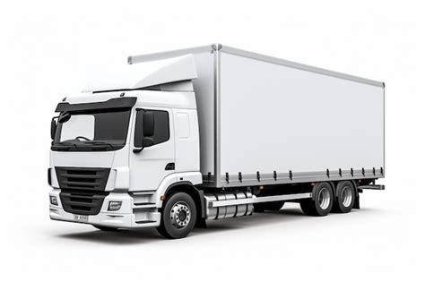 Premium AI Image | A white semi truck with a white trailer on the front.