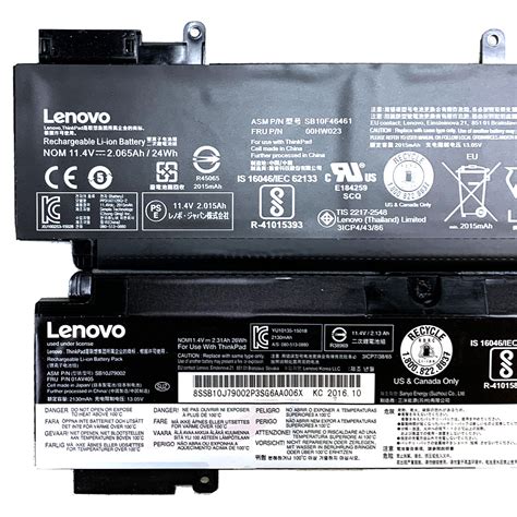 Lenovo Thinkpad Batteries 00HW023 01AV405 Pair For T460s SB10F46461