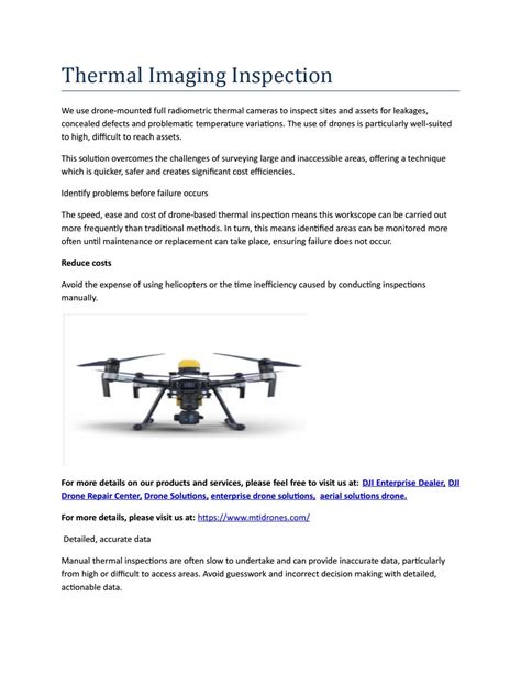 Thermal Imaging Inspection By Mtidrones05 Issuu