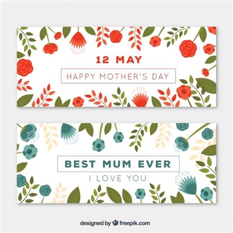 Free Vector | Happy mother's day banners