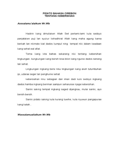 Pidato Bahasa Cirebon Pdf