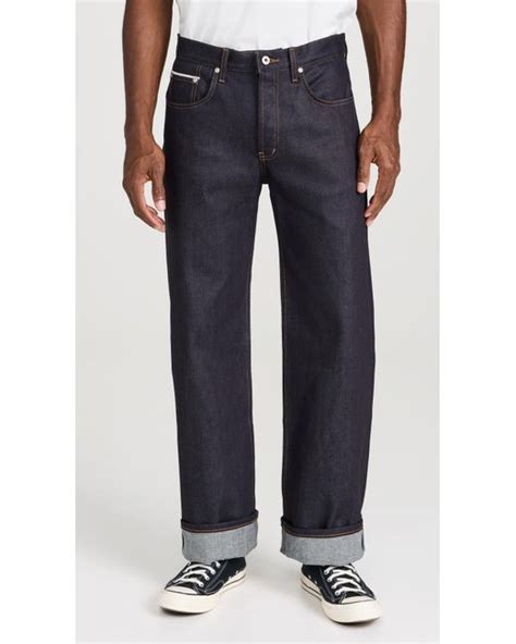 Naked Famous Strong Guy Nightshade Stretch Selvedge Jeans In Blue For