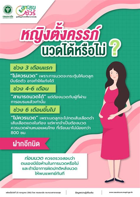 สาสุข ชัวร์ หญิงตั้งครรภ์นวดได้หรือไม่ อนามัยมีเดีย