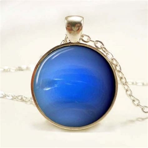 Neptune Jewelry Planet Pendant Planet Neptune Galaxy Necklace Etsy