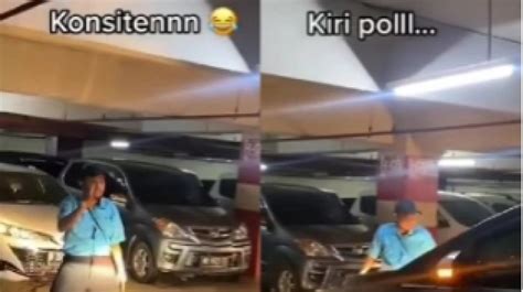 Cara Juru Parkir Ini Beri Intruksi Ke Pengemudi Di Mall Paragon Bikin