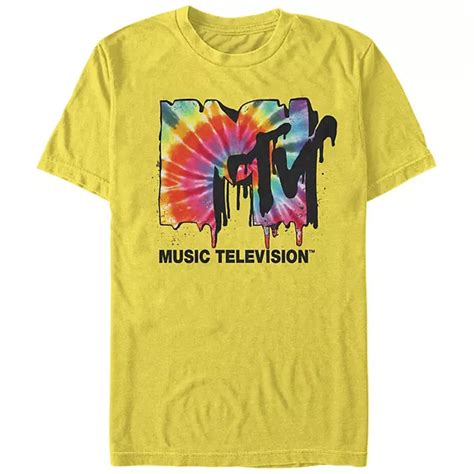 Men S Mtv Drippy Tie Dye Logo Graphic Tee