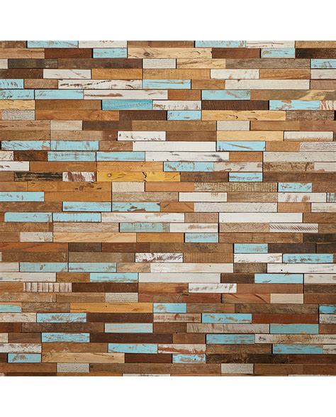 Reclaimed Teak Aqua Wooden Cladding Wall Panel