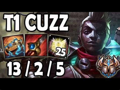 T1 Cuzz EKKO Vs LEE SIN Jungle Lol Korea Ranked YouTube