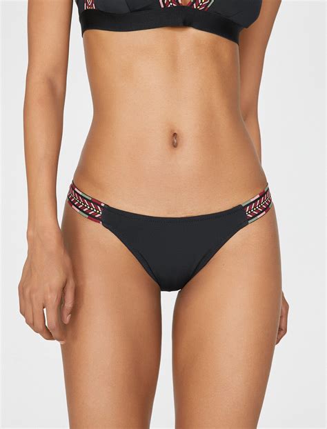 Siyah Kadın Desenli Bikini Altı YAK BM Koton