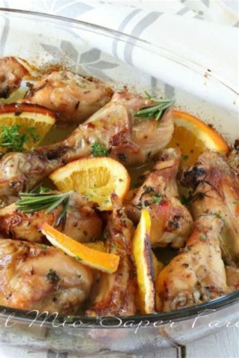 Pollo All Arancia Al Forno Secondo Piatto Ricetta Con Fusi O Cosce