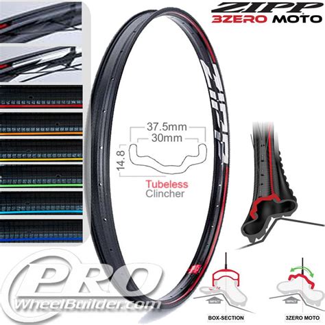 Zipp Zero Moto Carbon Disc Tubeless Clincher Asymmetric In Rim