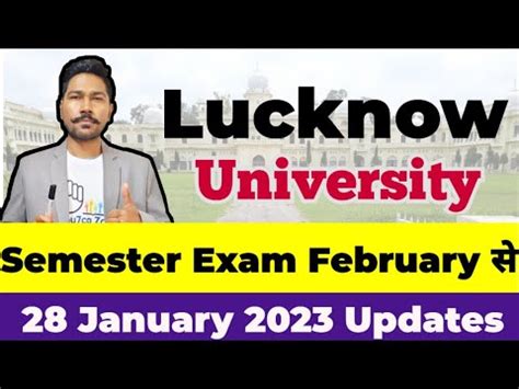 Lucknow University 28 January 2023 Updates LU 1st 3rd 5th