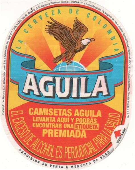 Etiquetas De Cervezas Y Maltas Colombianas Aguila