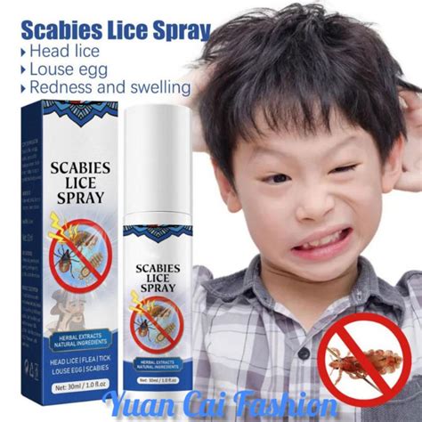 Jual Scabies Lice Spray 30ml Obat Penghilang Kutu Efektif Antibakteri