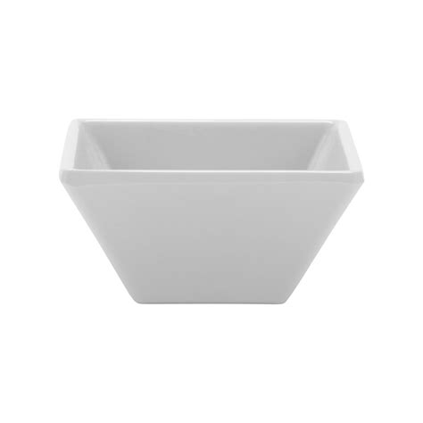 GET Enterprises ML 257 W Siciliano Petite White Square Melamine Bowl 3