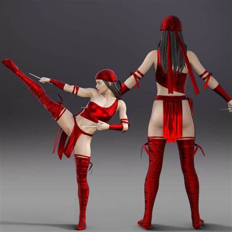 Elektra Costume G8F/G8.1F - Daz Content by matteoio