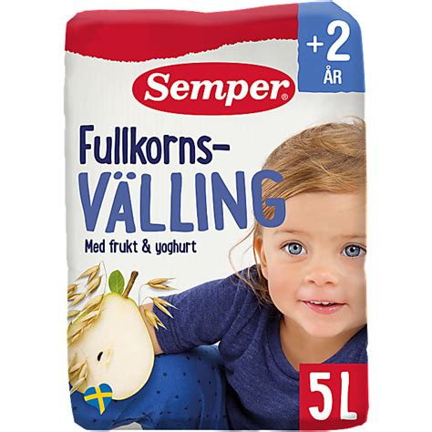 Fullkornsvälling Frukt Yoghurt 2 år Semper Coop