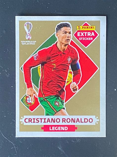 Figurinha Extra Cristiano Ronaldo Gold Album Copa Item P