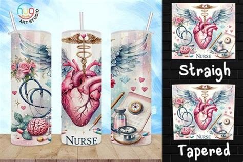 Nurse Life 20 Oz Skinny Tumbler Wrap PNG Graphic By HugHang Art Studio