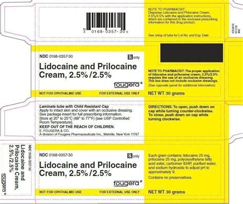 Lidocaine and Prilocaine - FDA prescribing information, side effects ...