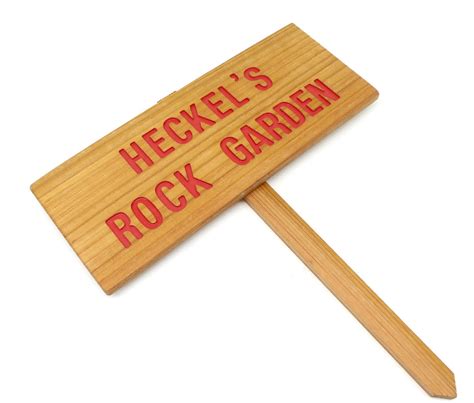 Rock Garden Sign Custom Marker Personalized Sign Outdoor Etsy