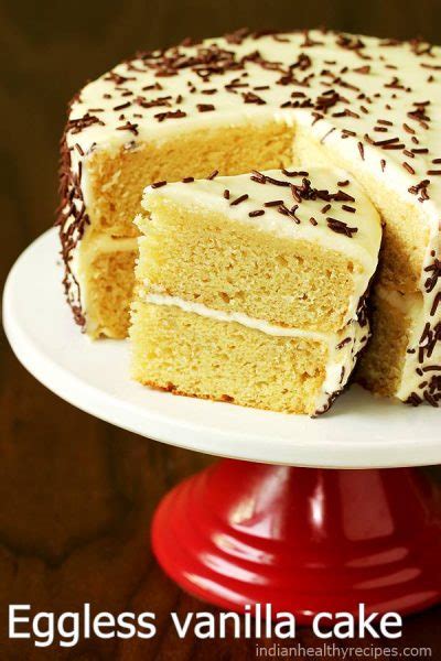 Eggless Vanilla Cake Recipe How To Make Vanilla Cake Without Eggs