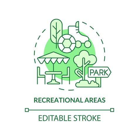 Recreational areas green concept icon. Type of land-use abstract idea
