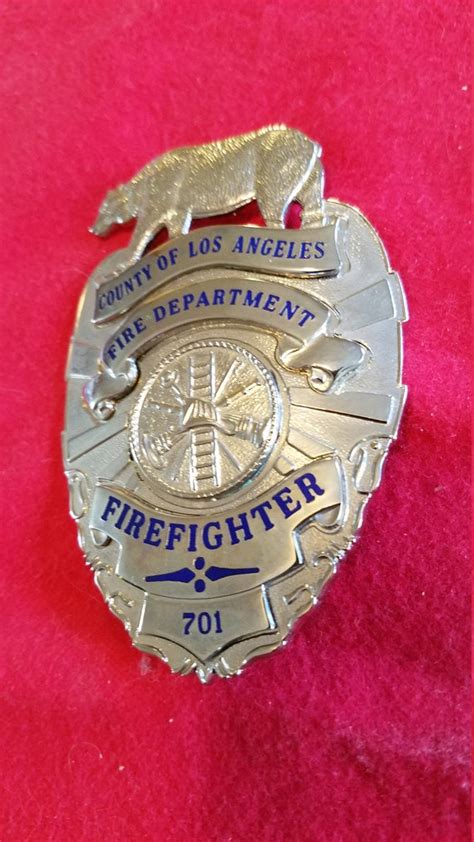 County of Los Angeles Fire Department Firefighter Hallmarked - Etsy