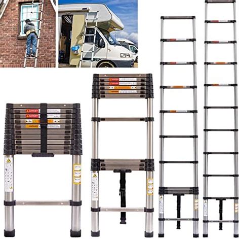 Telescopic Loft Ladder 3 2m 10 5FT Extendable Stainless Steel