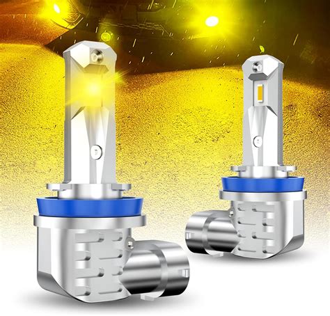 Amazon AUTOONE H11 LED Fog DRL Bulbs 3000K Amber LED Bulbs