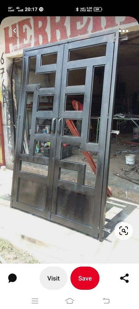 Modern Iron Ms Gate With Glass For Home At Rs Sq Ft In Prayagraj