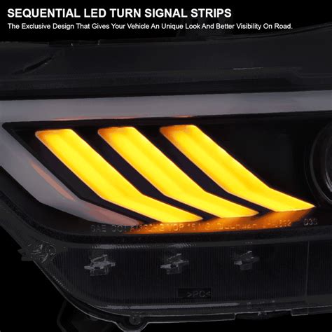 Ford Mustang Hid Model Led Optic Strip Seq Turn Signal