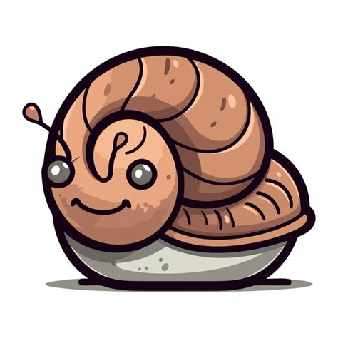 Premium Vector Snail Cartoon Mascot Character Vector Illustration