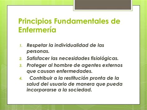 Principios Fundamentales De Enfermer A Fundamentos De Enfermer A