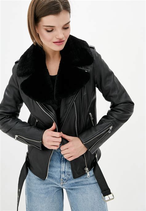 Кожаная куртка косуха VK черная с мехом (Арт. LT420-M) 52 от продавца ...