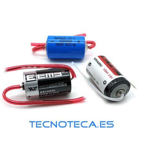 ER14250 Pila LITIO 3 6V 1 2AA 1200mAh Terminal Tecnoteca