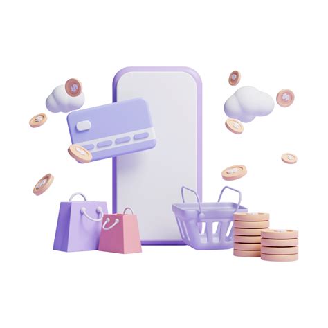 3d Online Shopping Concept Icon Or 3d Online Shopping Payment Service